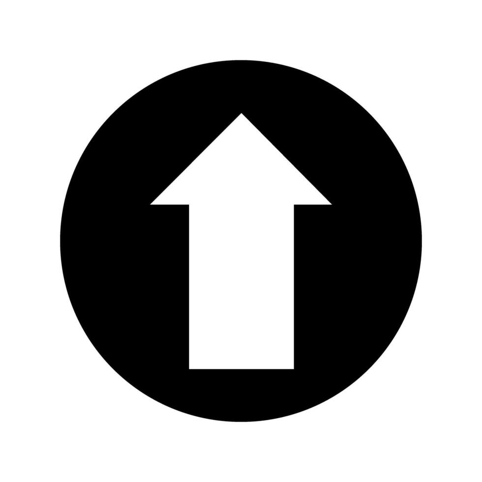 Arrow up web icon or sign. Flat design style eps 10. vector