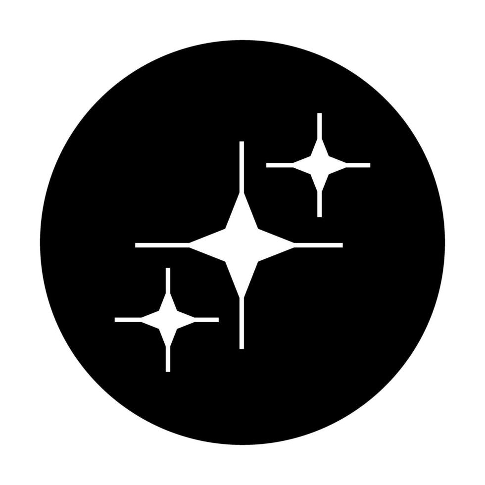 Sparkle Icon. Flat Circle Stencil Design. illustration. vector