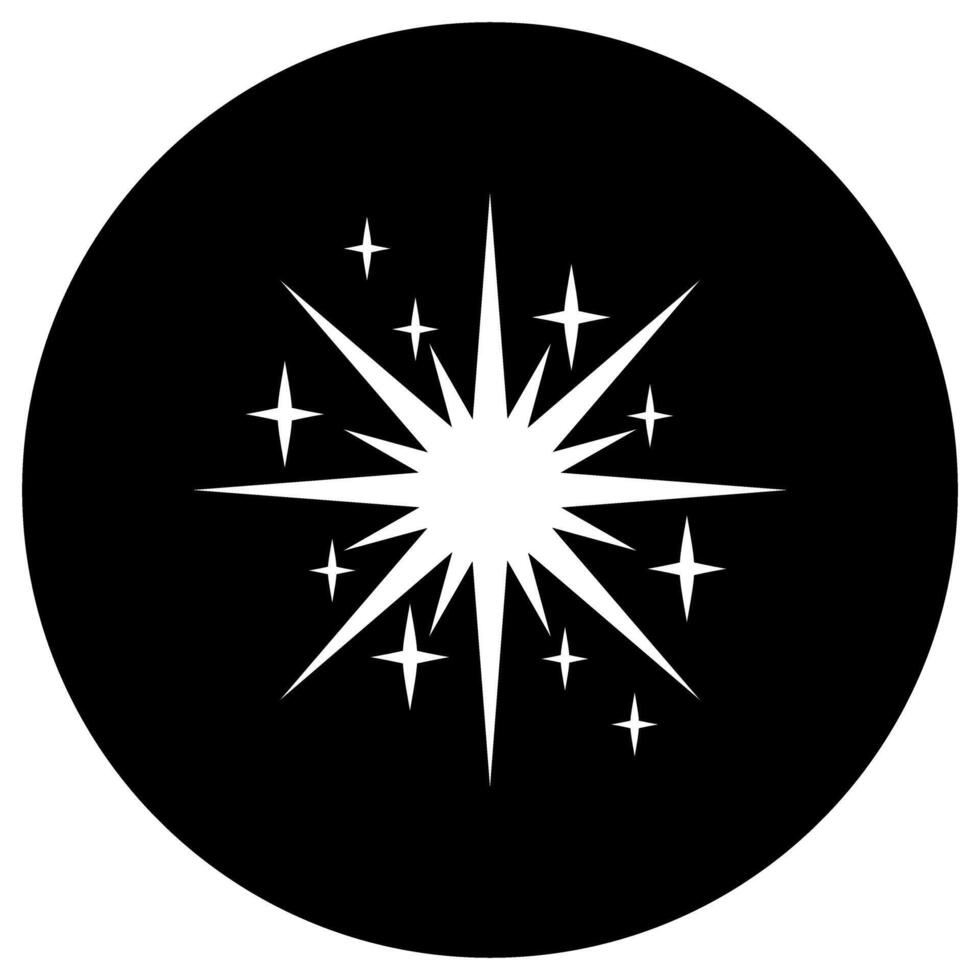 Star icon. Black and white illustration isolated on white background. vector