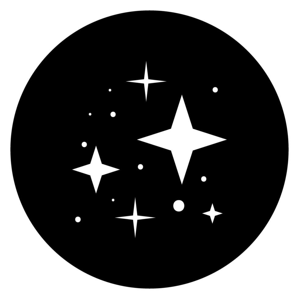 Stars black and white icon. Illustration isolated for graphic and web design. vector