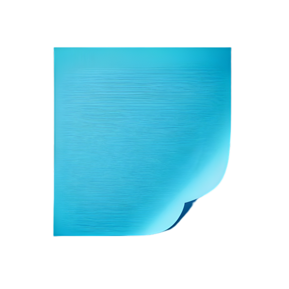 Abstract Blue Note Paper Texture with Curled Corner png