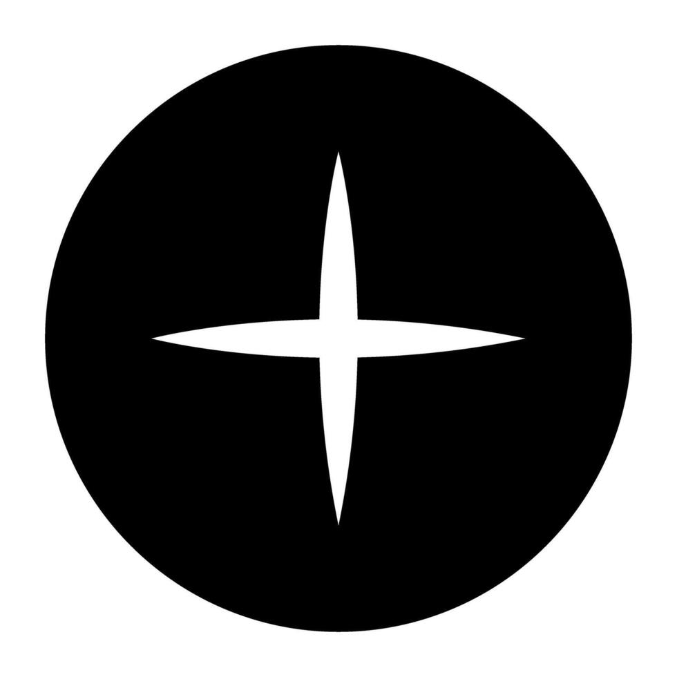 Plus sign illustration. . Flat black icon on white background. vector
