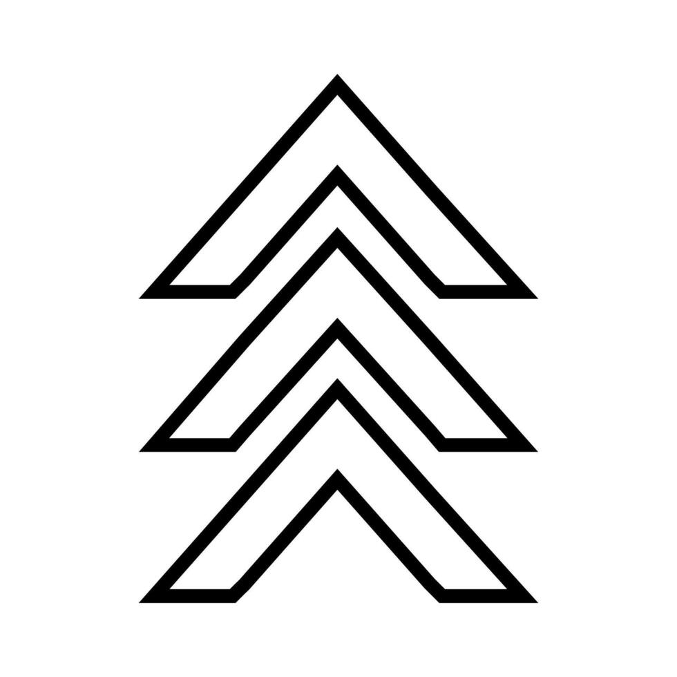 Arrow icon . A thin line sign. Isolated contour symbol illustration web. vector