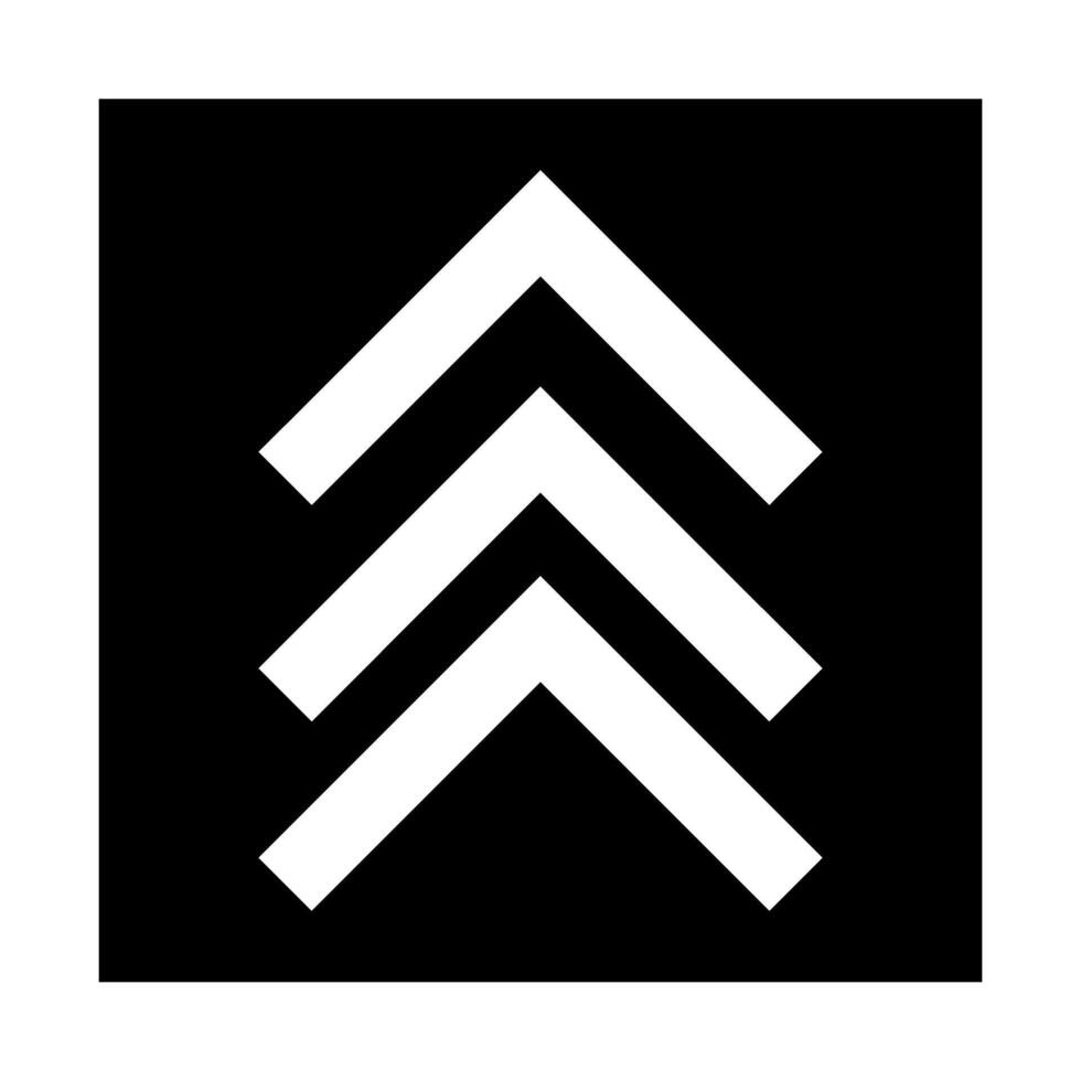 Arrow Up icon. Style is flat symbol, black color. vector