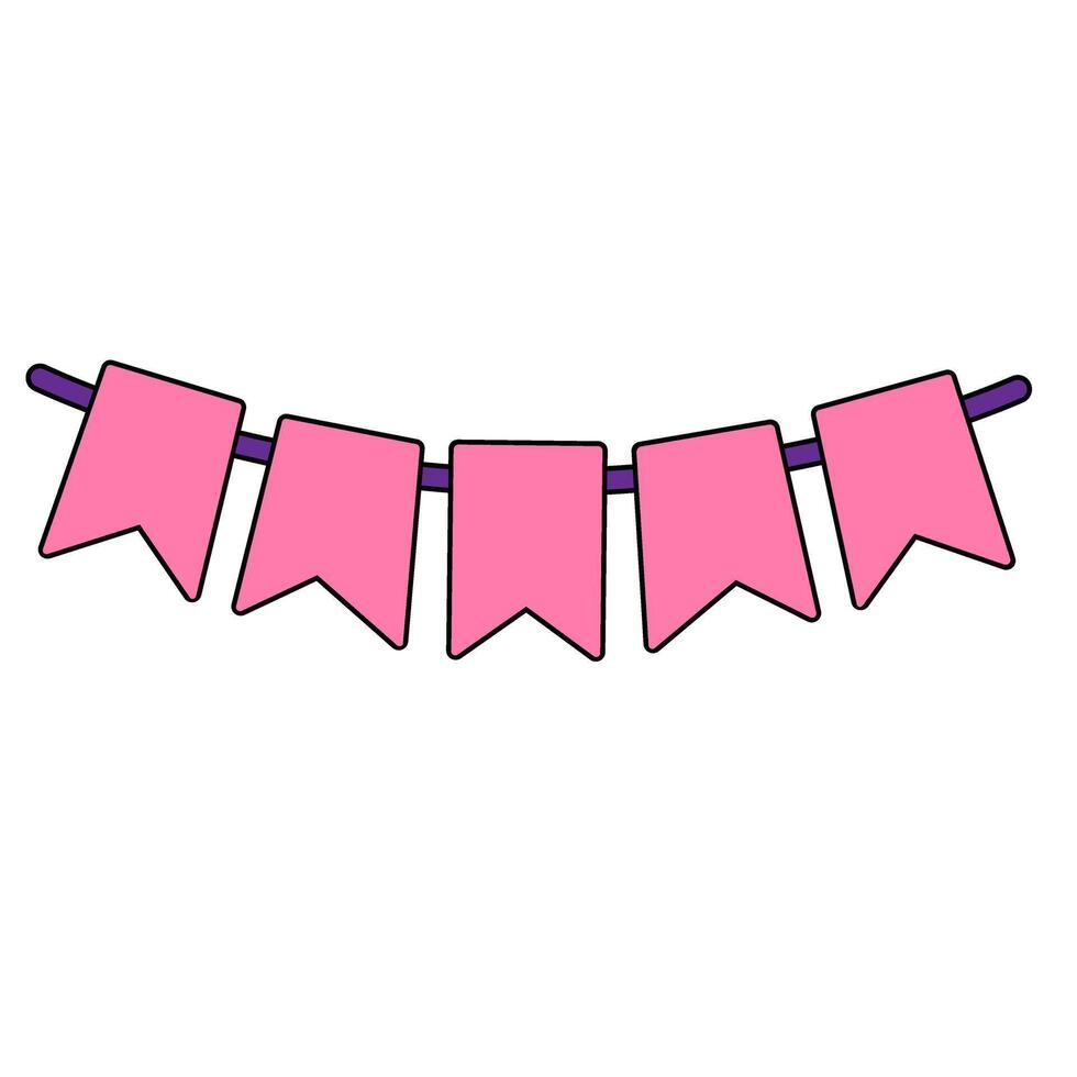 Party pennants icon. Flat illustration of party pennants icon for web design vector