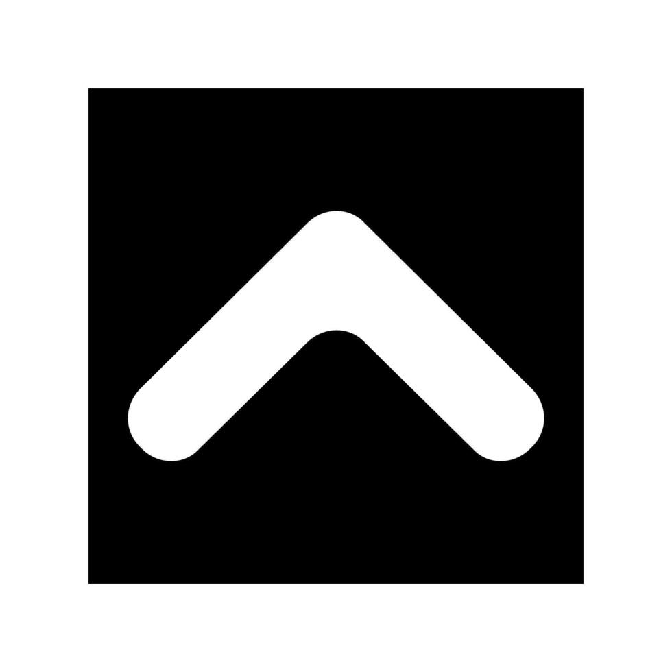 Arrow up icon , filled flat sign, solid pictogram isolated on white. vector