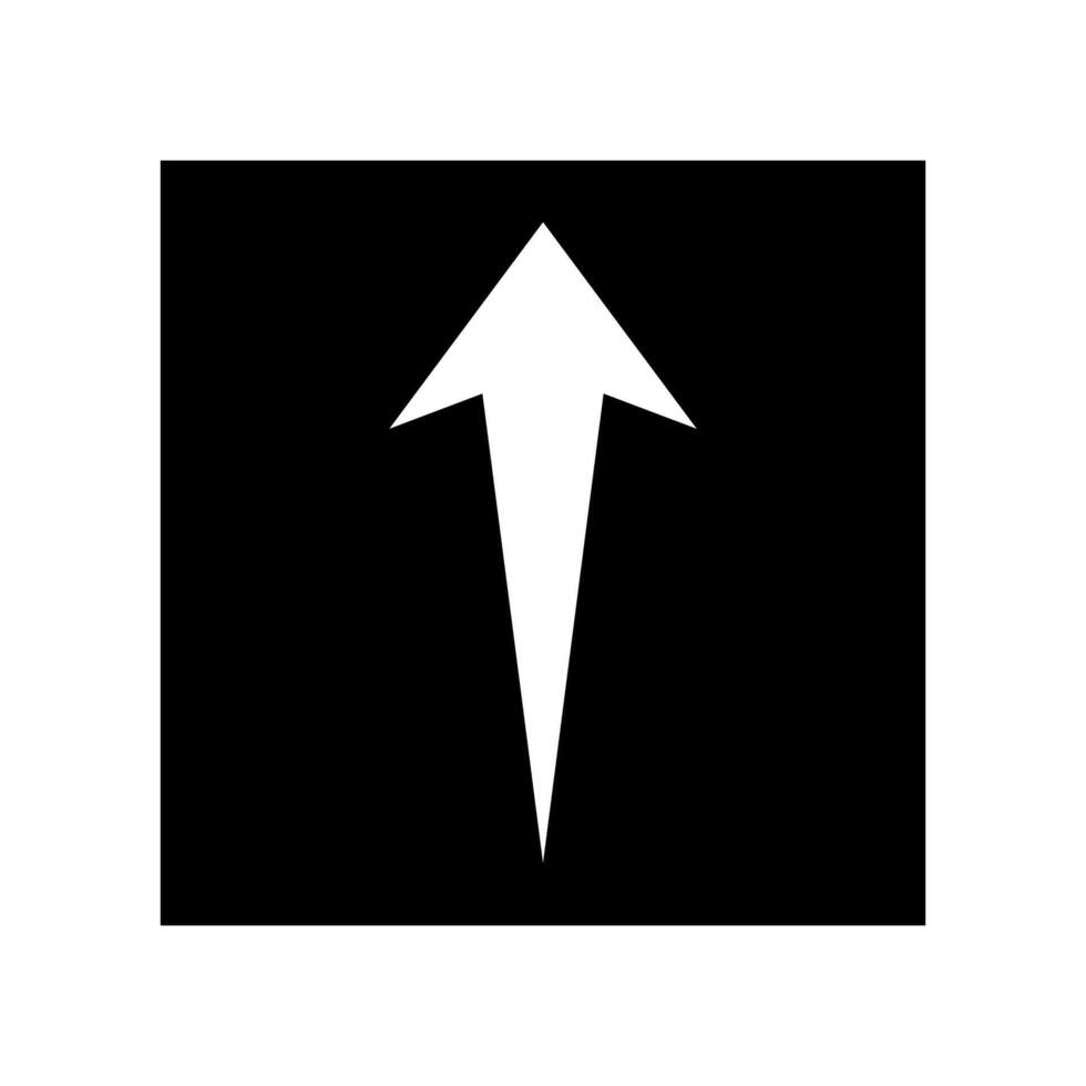 arrow up direction icon illustration design graphic flat style black and white vector