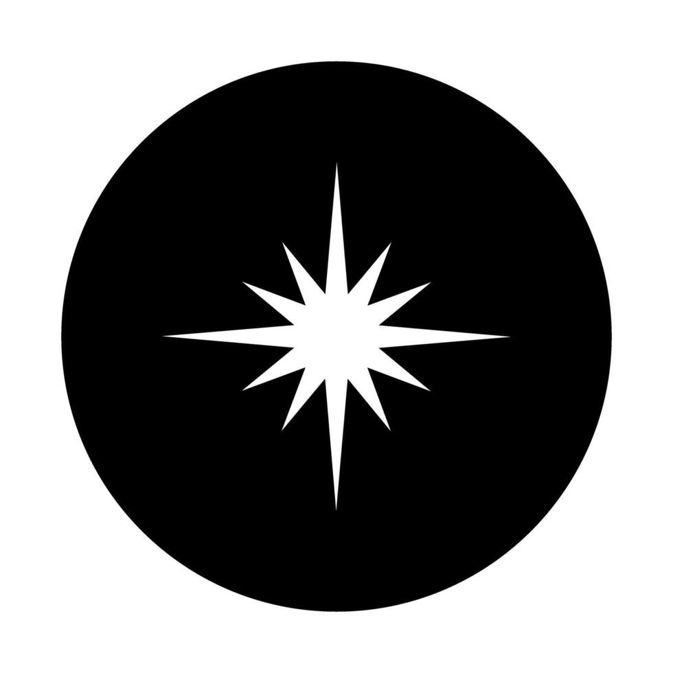 Star icon. Flat black symbol. Pictogram is isolated on a white background. vector