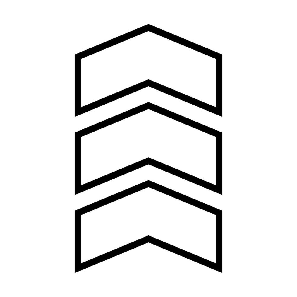 Arrow icon . A thin line sign. Isolated contour symbol illustration web design. vector