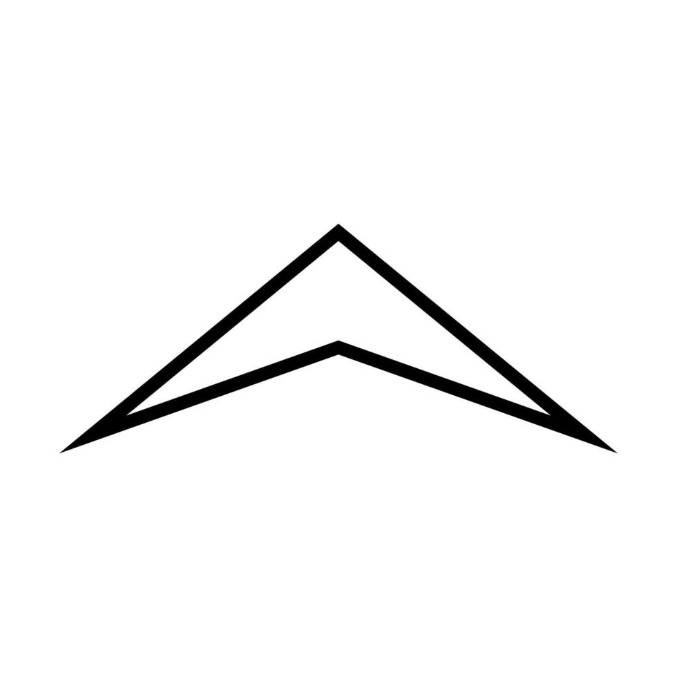 Arrow icon web . A thin line sign. Isolated contour symbol illustration web. vector