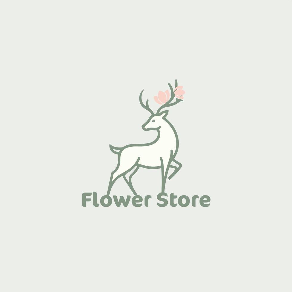 flower shop logo design ready eps 10 format vector