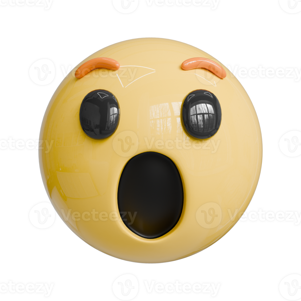 Wow 3D Emoji png