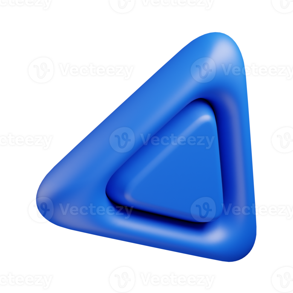 3d abstract object hollow triangle shape blue png