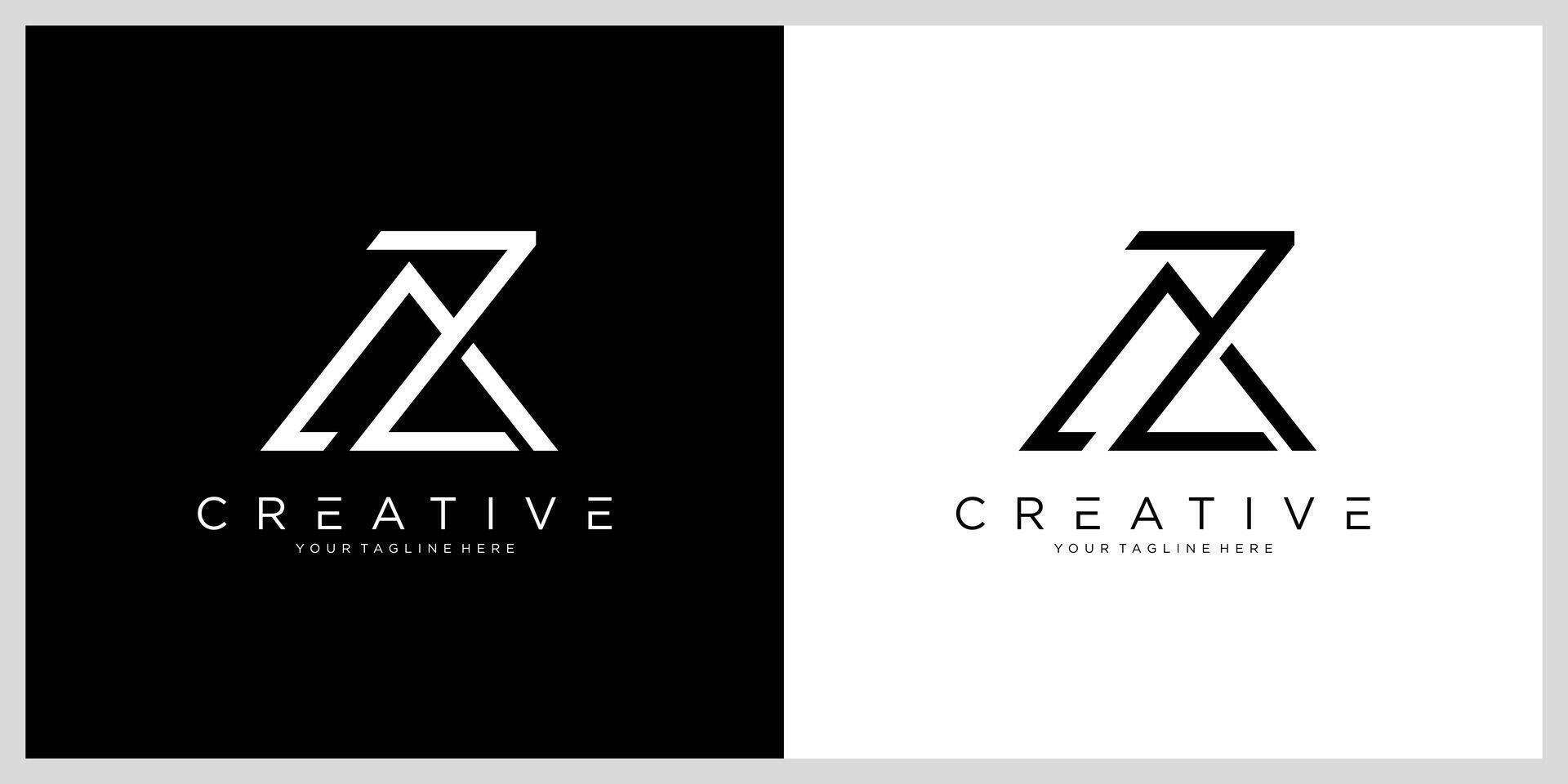 Initial AZ Logo Design template vector