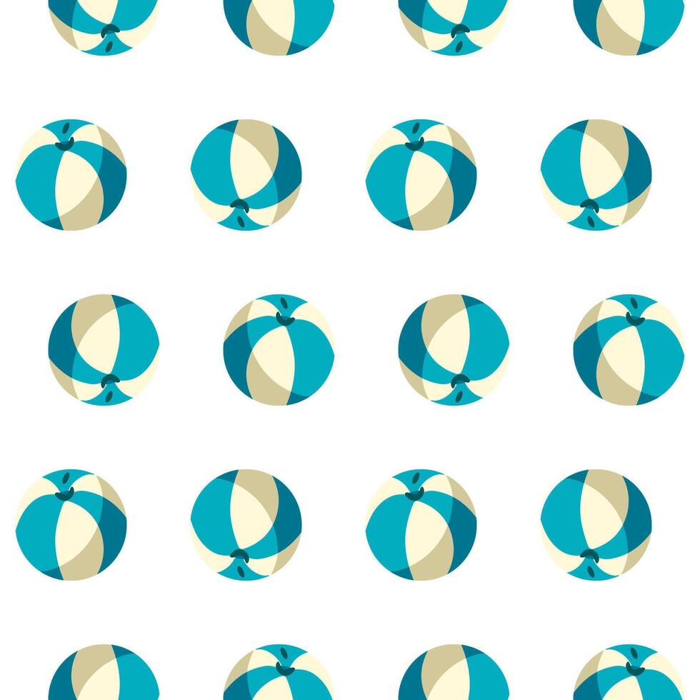Seamless Turquoise Beach Ball Pattern vector