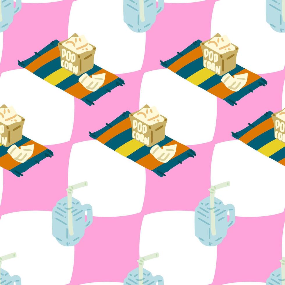 Picnic Snack Summer Pattern Design vector