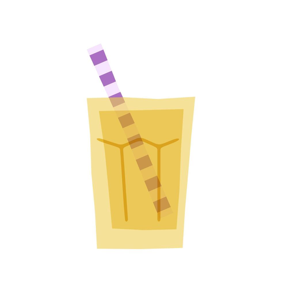 Cartoon Summer Drink Glass Illustration vector