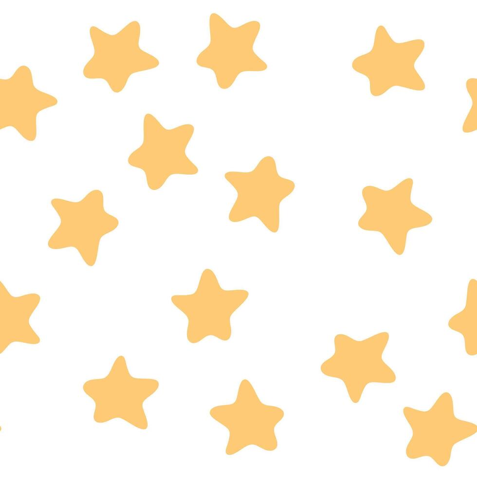 Seamless Yellow Star Pattern Design vector