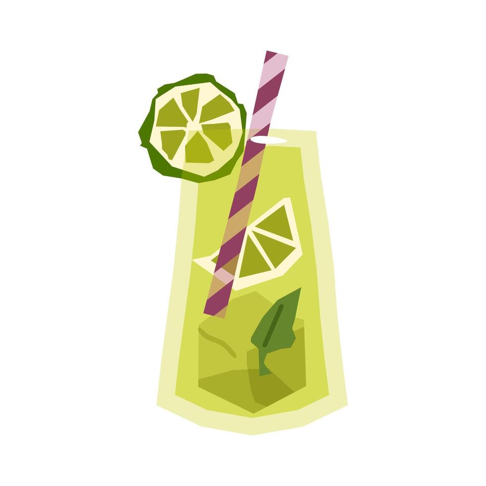 Lime Summer Drink Illustration vector