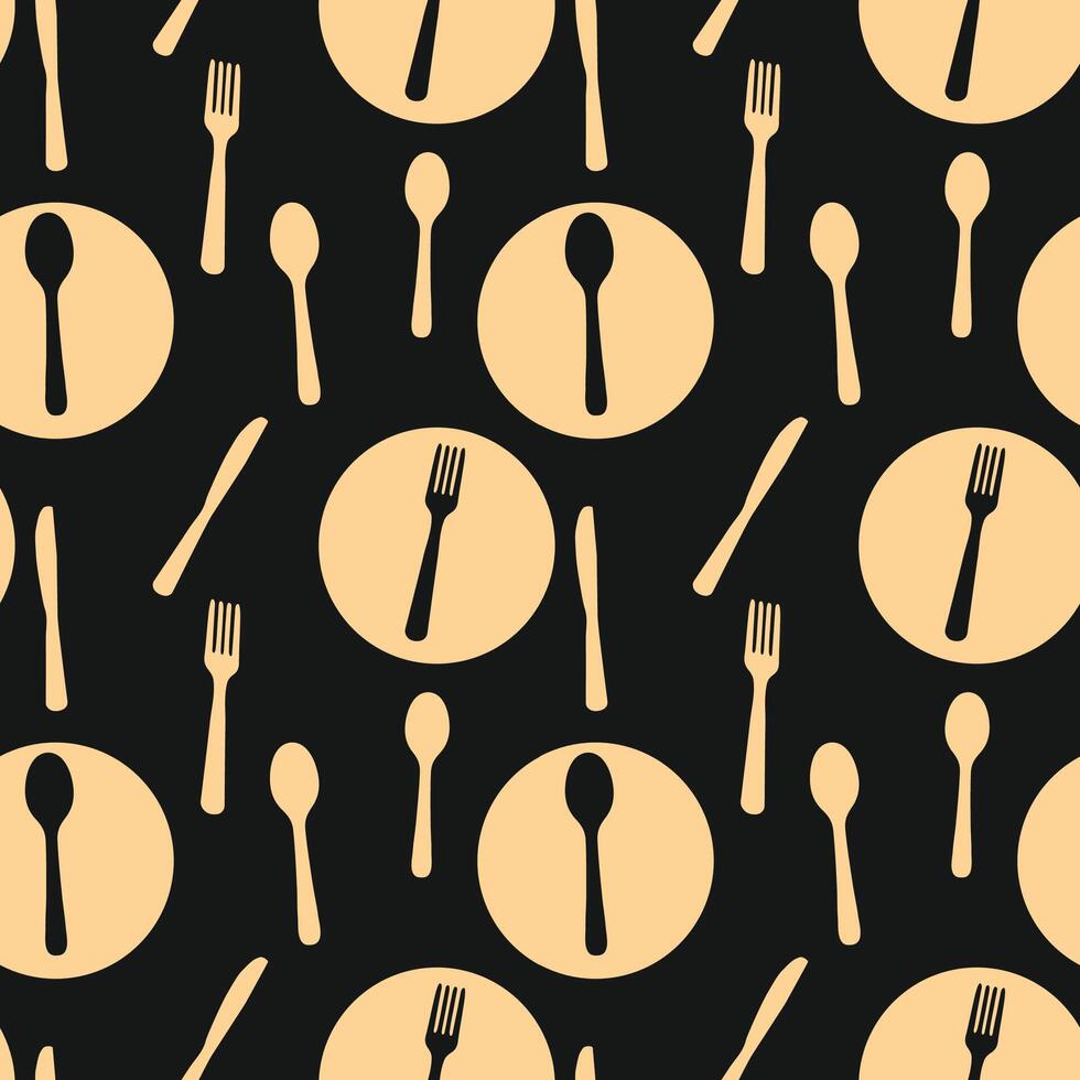 Tableware forks Luxury trendy useful design charming abstract illustration artwork vector