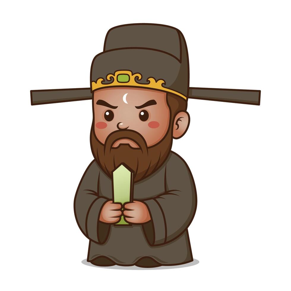 Cute Chinese Judge Bao Cartoon Character vector