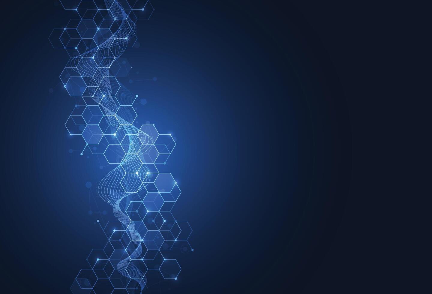 Abstract science template background. Technology lines and dots connection. Wallpaper or banner. vector