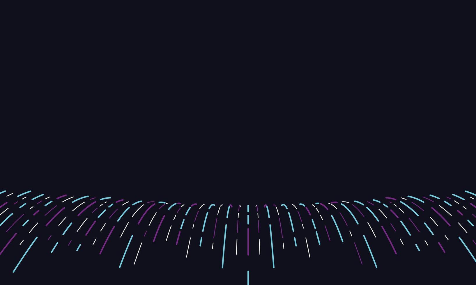 Abstract line curve colorful on dark background. Modern art wall poster stripes template. illustration vector
