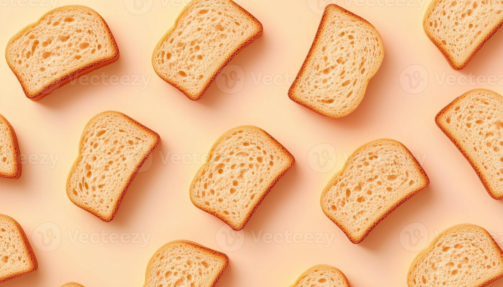 Loaf bread slice pattern seamales on pink background for food theme photo