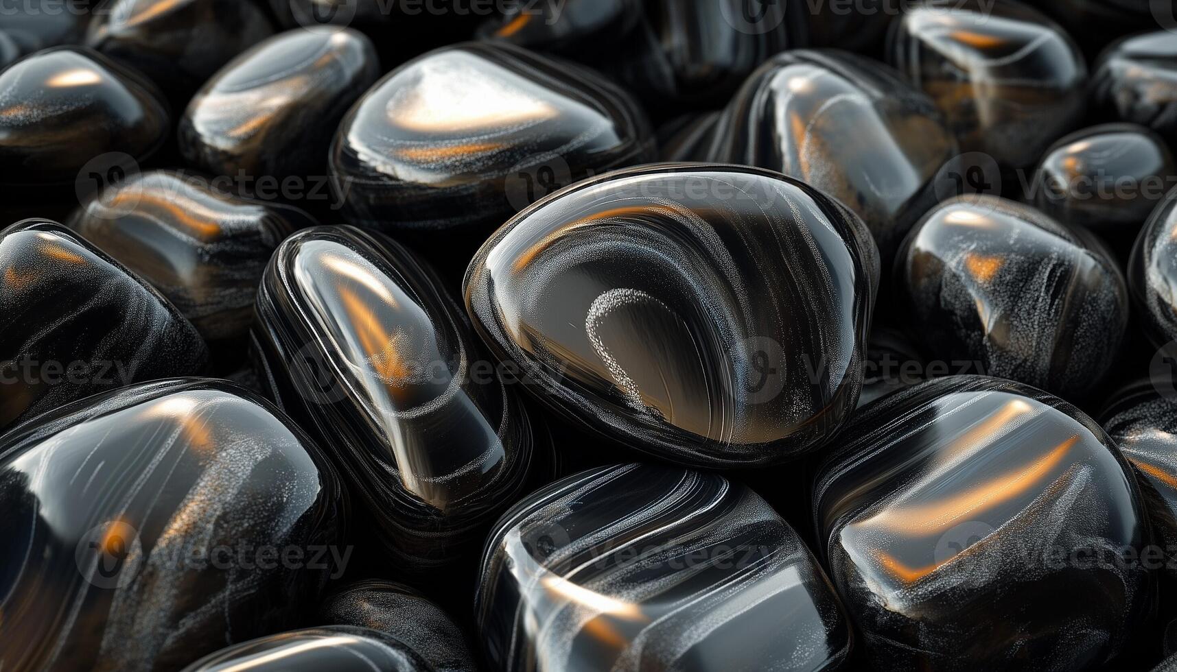 Black polished glossy stone pattern with yellow and grey scent wallpaper backdrop photo