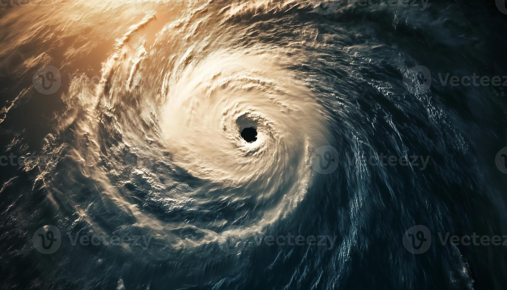 Disaster storm from satellite sky view, science meteorological theme photo