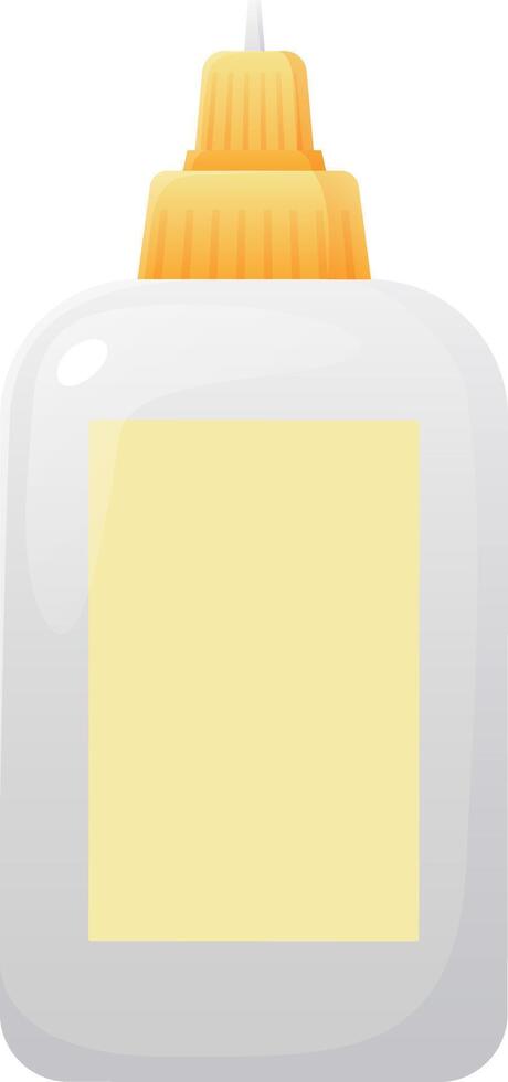 Bottle of glue. Cartoon style school glue. vector