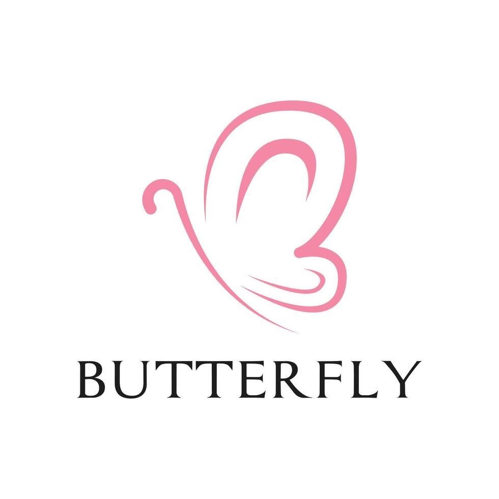 butterfly logo design concept simple idea vector