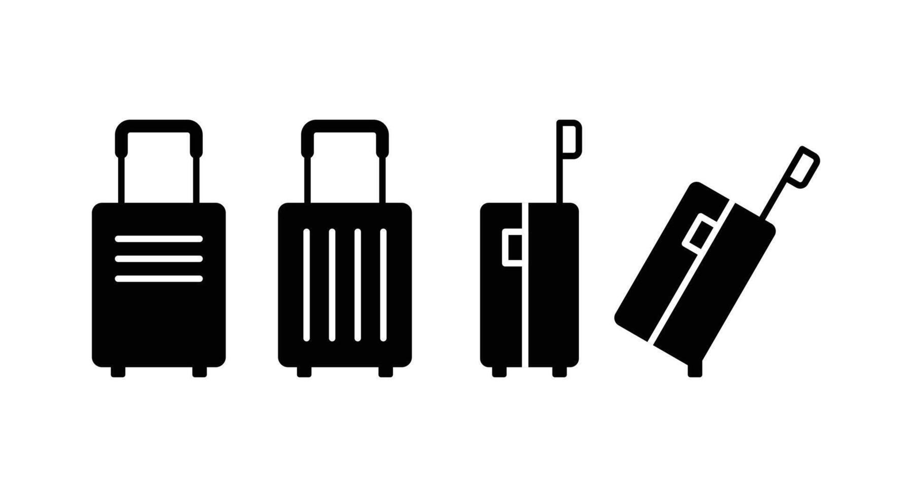 suitcase travel bag icon design set collection vector