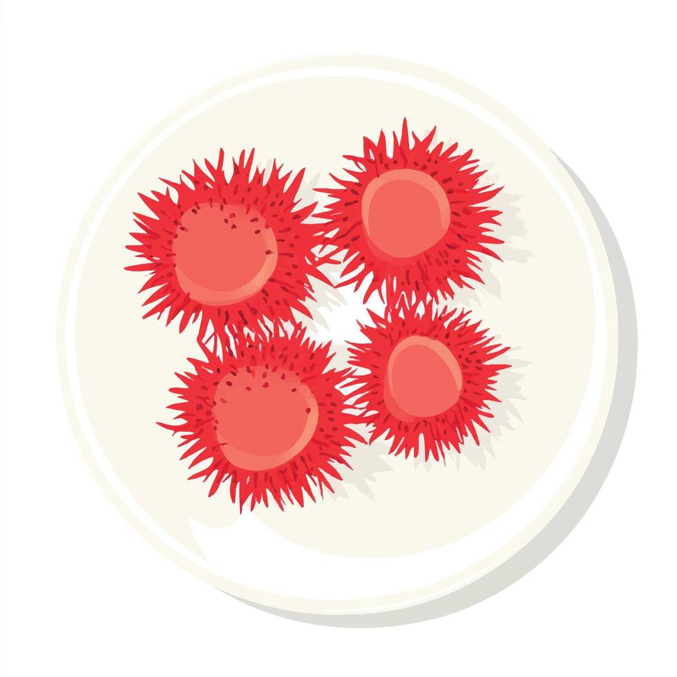 Red blood cells on a plate illustration vector