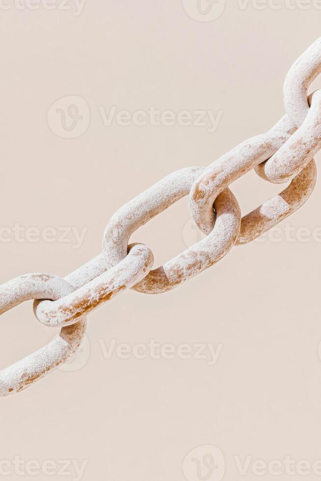 Exploring the meaning of disconnected relationships through the symbolism of a broken chain link photo