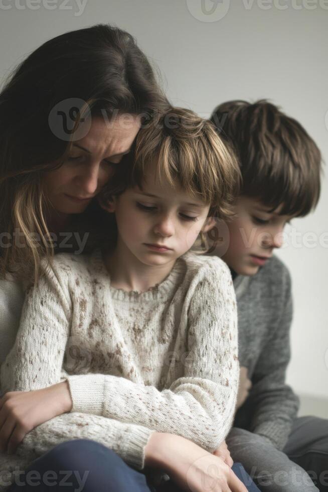 Coping with family issues in a minimalist setting during a quiet moment of reflection photo