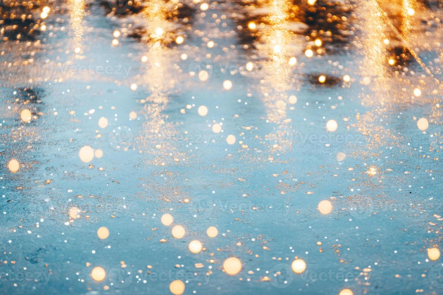 Midnight reflection of a starry night captured on a glossy acrylic board emphasizing shimmer and tranquility photo