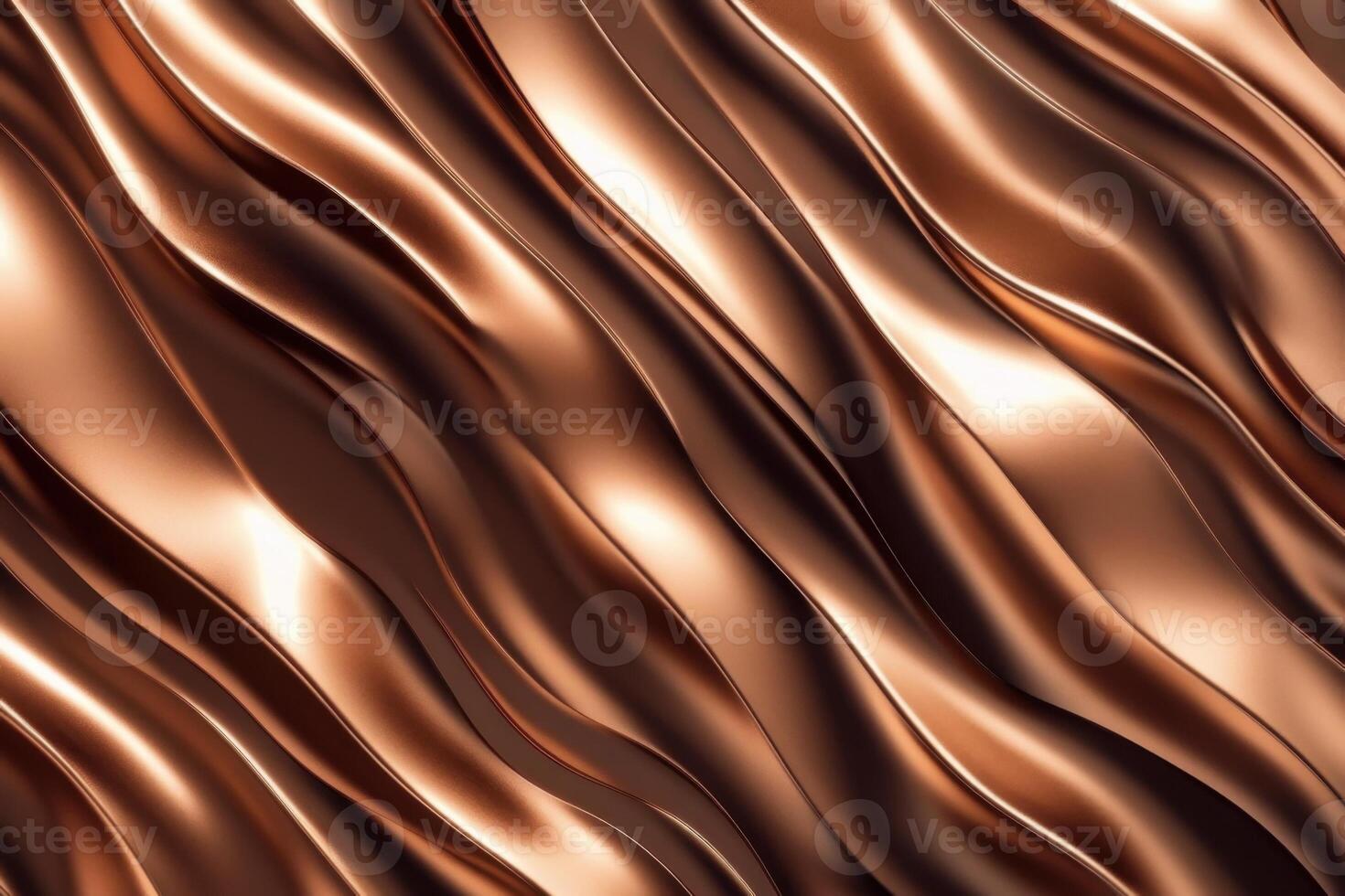 Elegant bronze waves create a luxurious, warm atmosphere in contemporary design photo