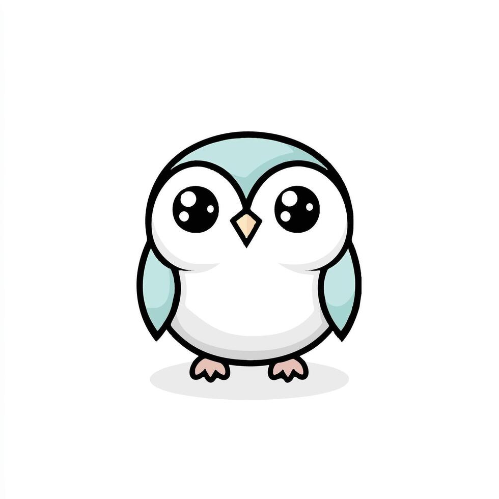 A cute little owl with big eyes vector