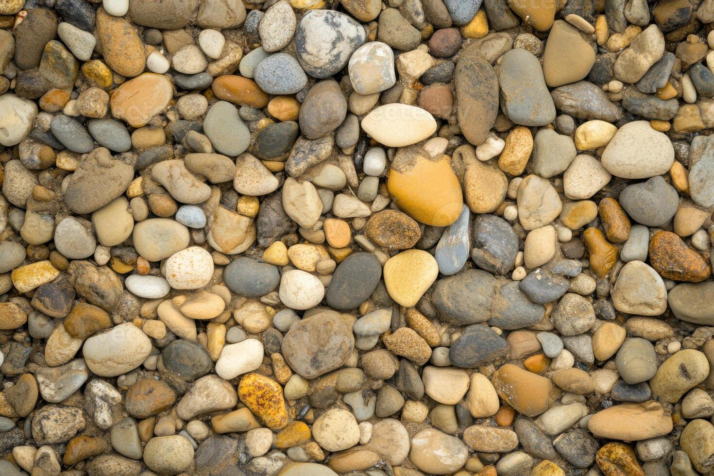 High quality studio background showcasing a pebbled beach with realistic lighting and soft focus for creative projects photo