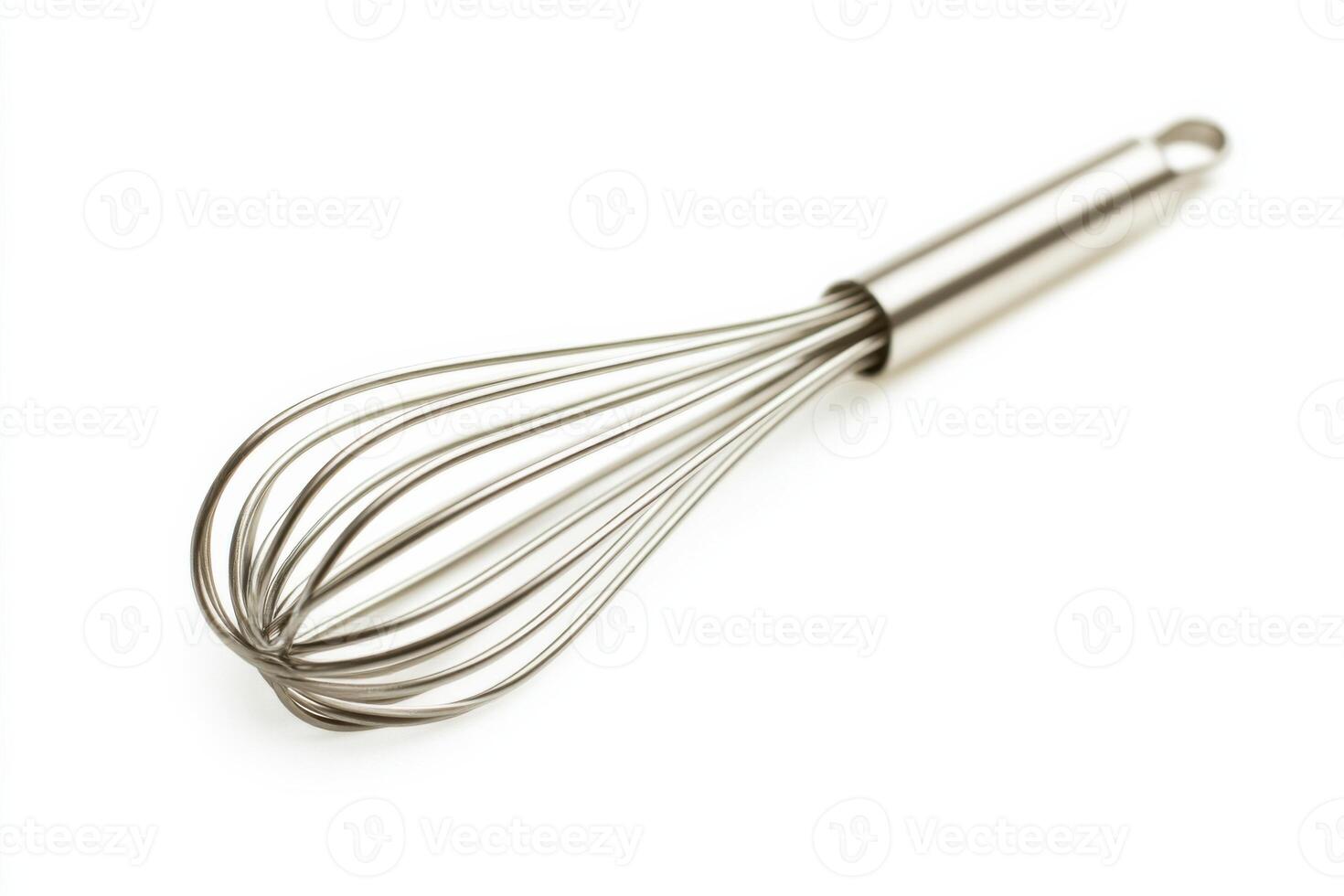 Professional kitchen whisk on clean white background showcasing high-quality design and sharp details photo