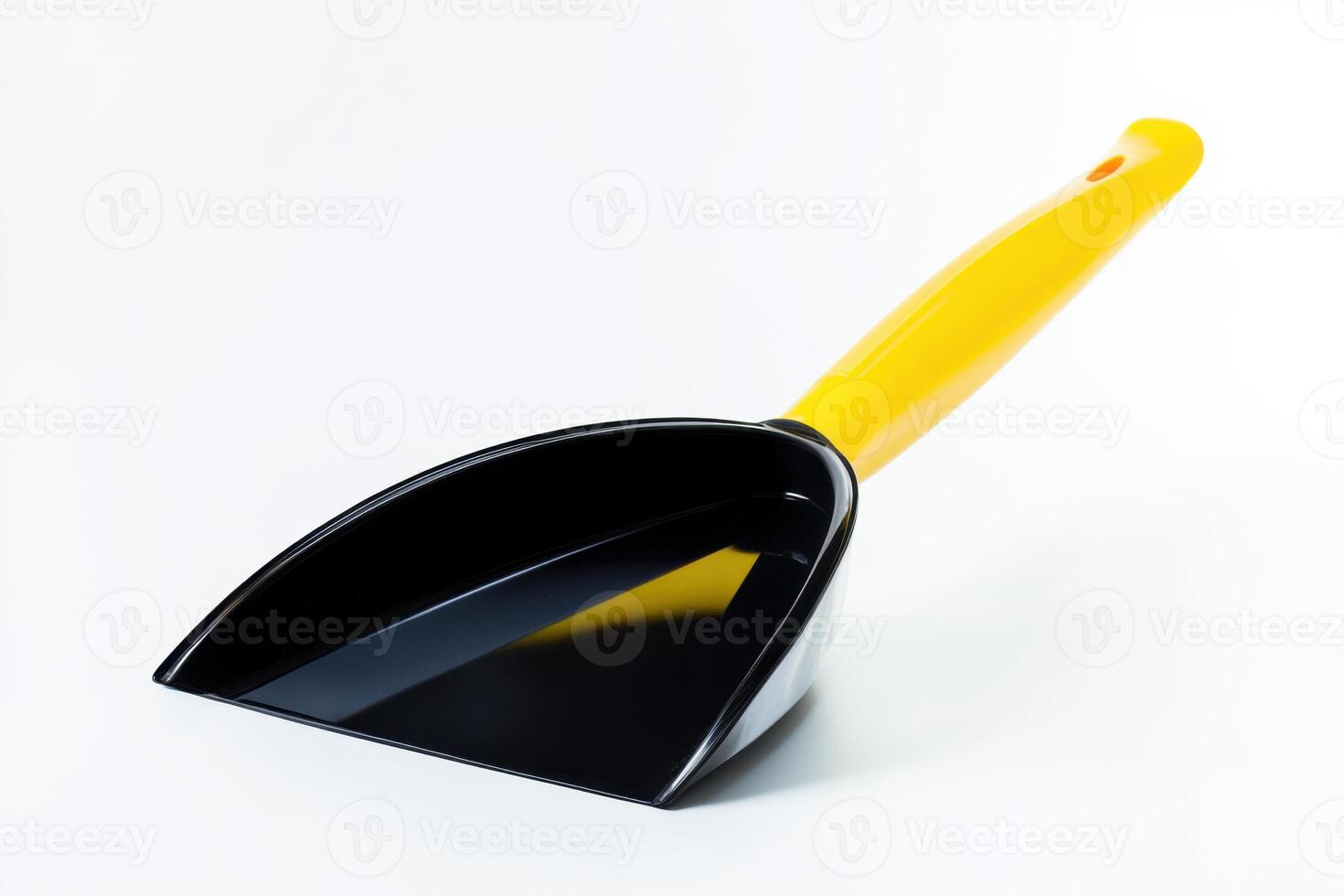 Professional dustpan displaying high-quality design for household cleaning on white background photo