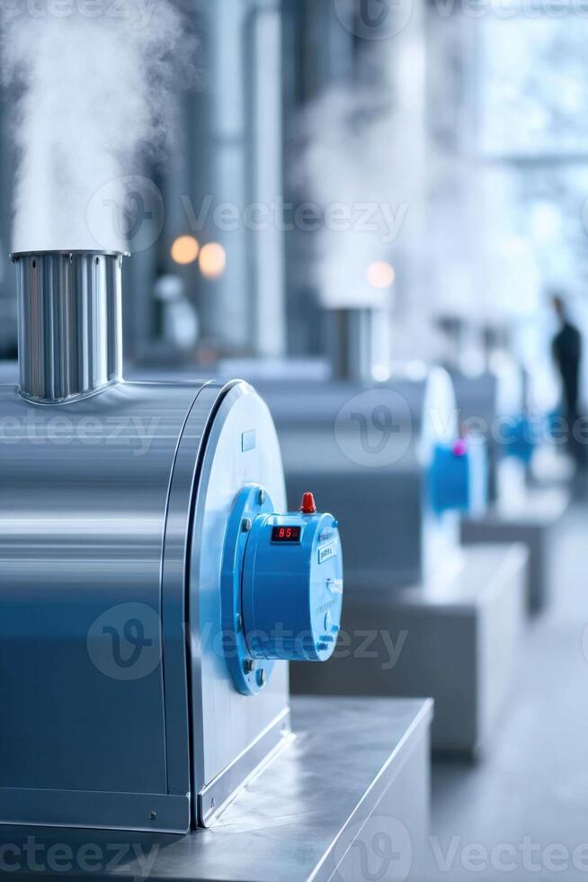 Close-up view of steam generators showcasing equipment features and usability in a modern facility photo