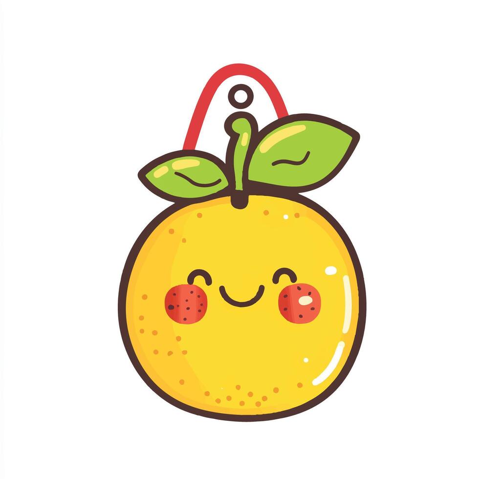 A cute lemon with a smiley face on it vector