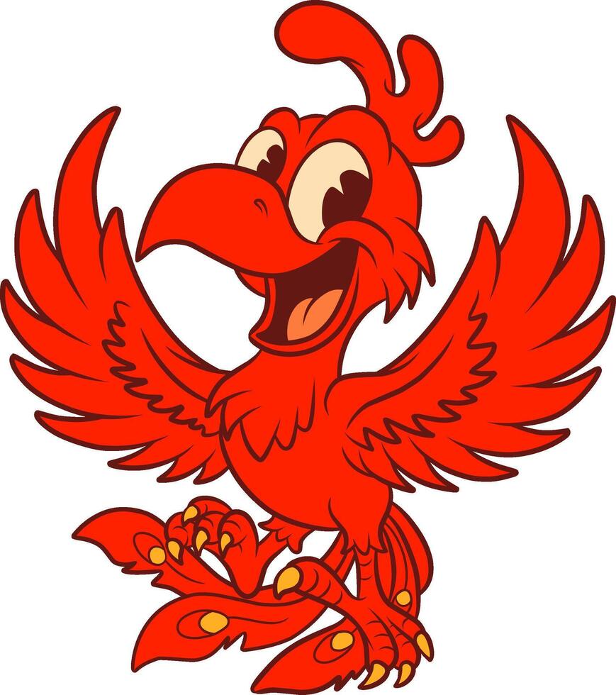 A simple illustration of a firebird or red phoenix. vector