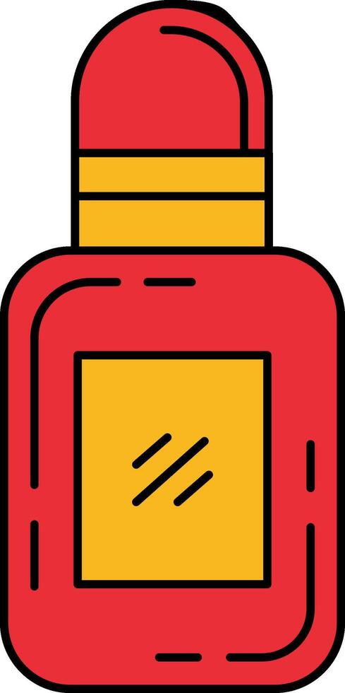 isolate illustration of a nail polish bottle vector
