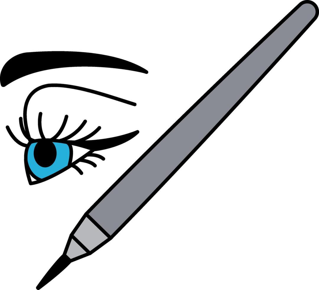 isolate illustration of an eyeliner vector