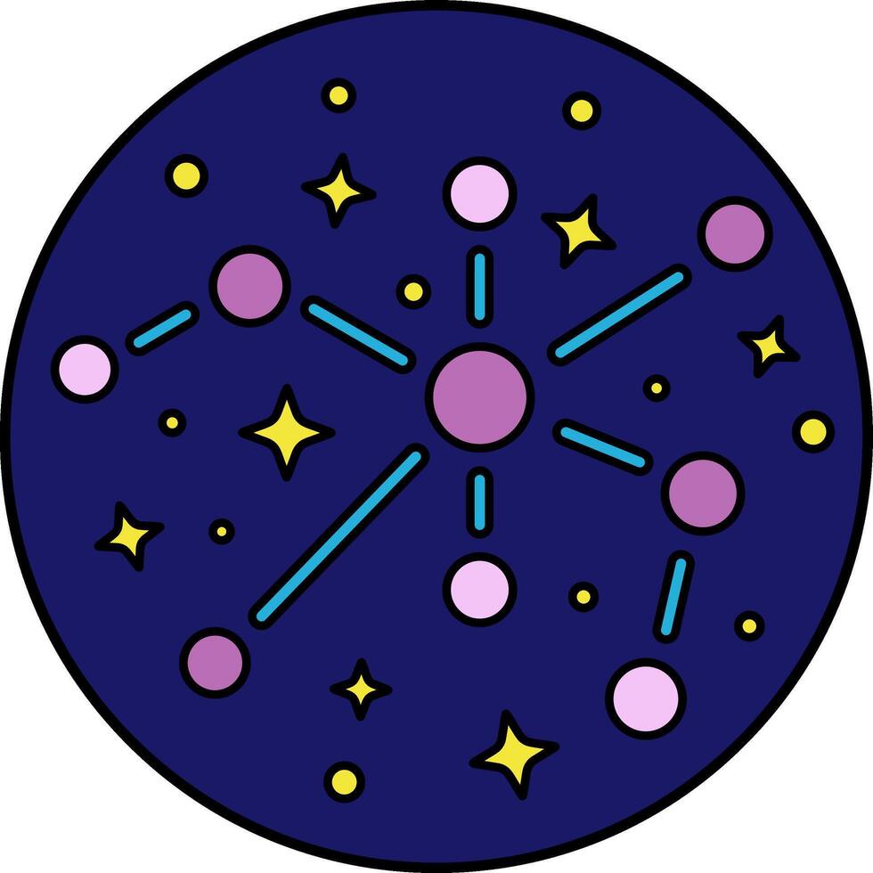 isolate illustration of a starry sky vector
