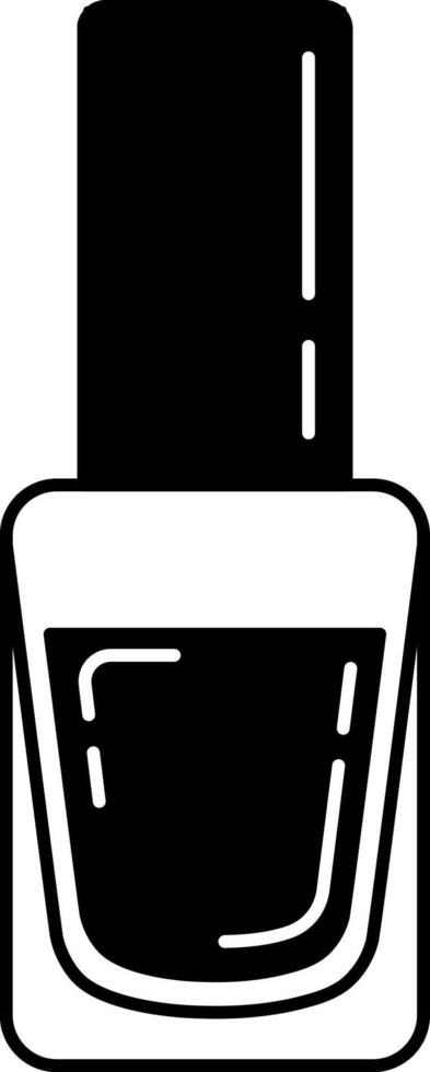 black and white illustration a nail polish vector