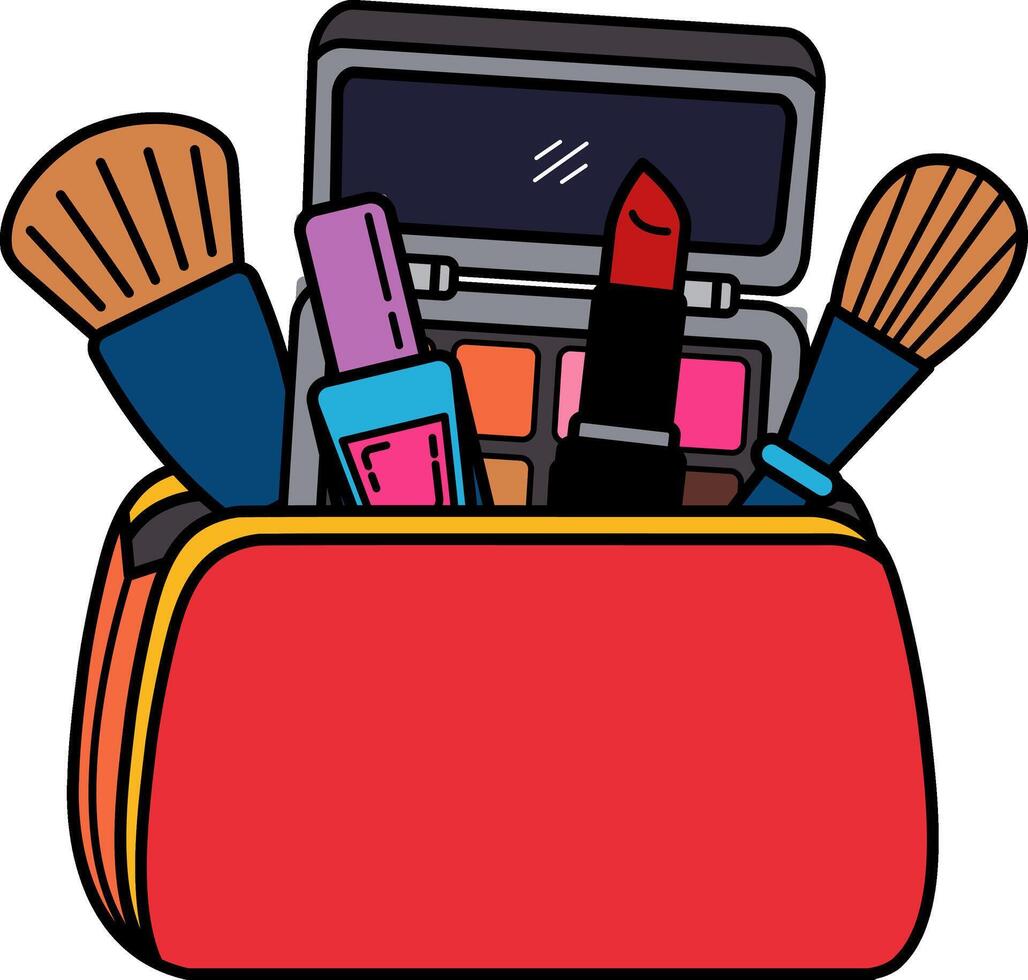 illustration of a cosmetic bag vector